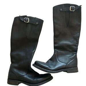 Caboras Women’s Sz 7.5 Black Leather Boots Tall Riding Slip Resistant Equestrian
